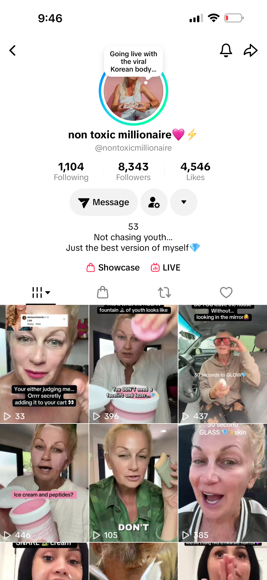 @nontoxicmillionaire TikTok profile